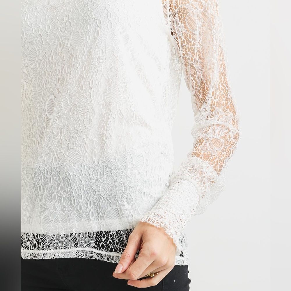 Vero Moda Lace High Neck Top - Picture 10 of 10